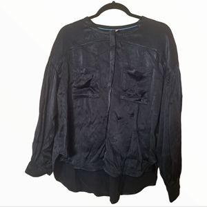 ANTHROPOLOGIE Pilcro Shiny Black Black